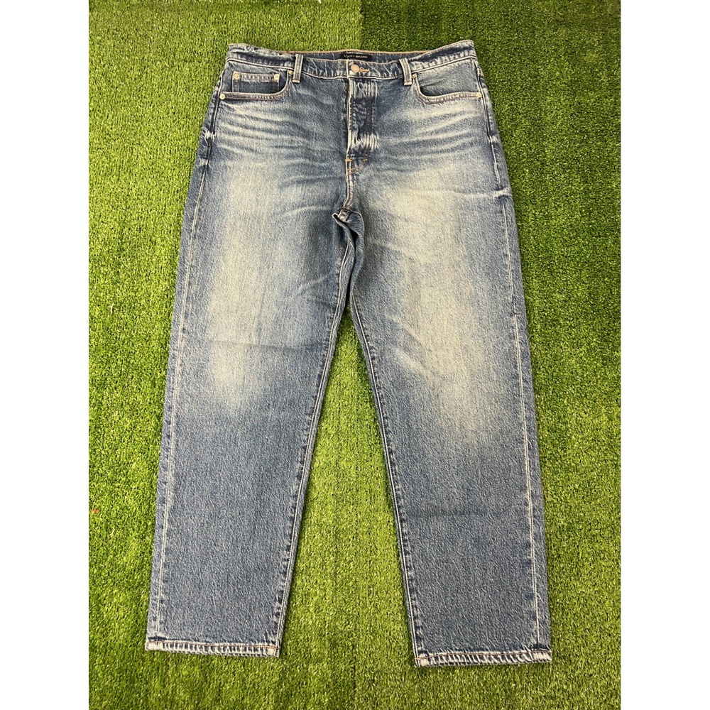 Lucky Brand Drew High Rise Mom Jean Medium Wash Blue Denim Button Fly Size 12/31